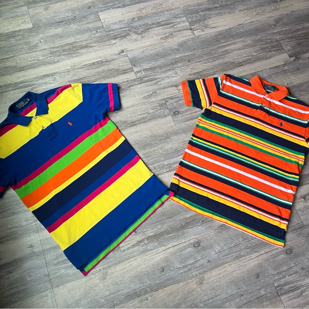 Ralph Lauren Polo Autumn/Fall & Blue/Pink/Yellow Multicolor Striped Medium